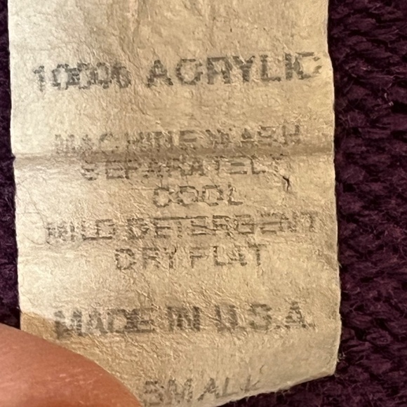 Norton McNaughton Sweater Women S Purple Floral Vintage Boho Western Granny 80s - Picture 9 of 12